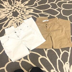 The Loft White Jean and Sonoma Tan Khaki pants Size 6 Bundle of 2 pants